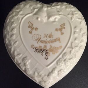 Lenox 50th Anniversary heart shaped candy dish